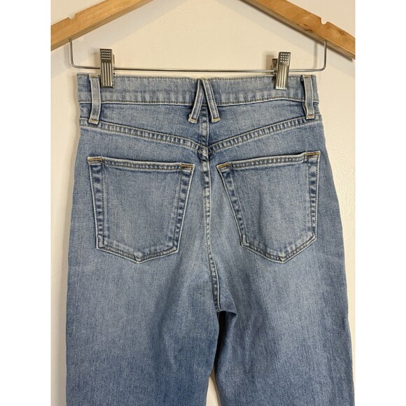 Slvrlake Women’s 26 London Crop Jeans Medium Wash Straight Leg High Waist Pants - Picture 6 of 11